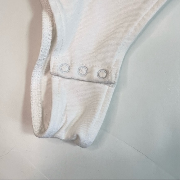 ATM White Cami Bodysuit Pima Cotton Size Medium - Picture 7 of 12